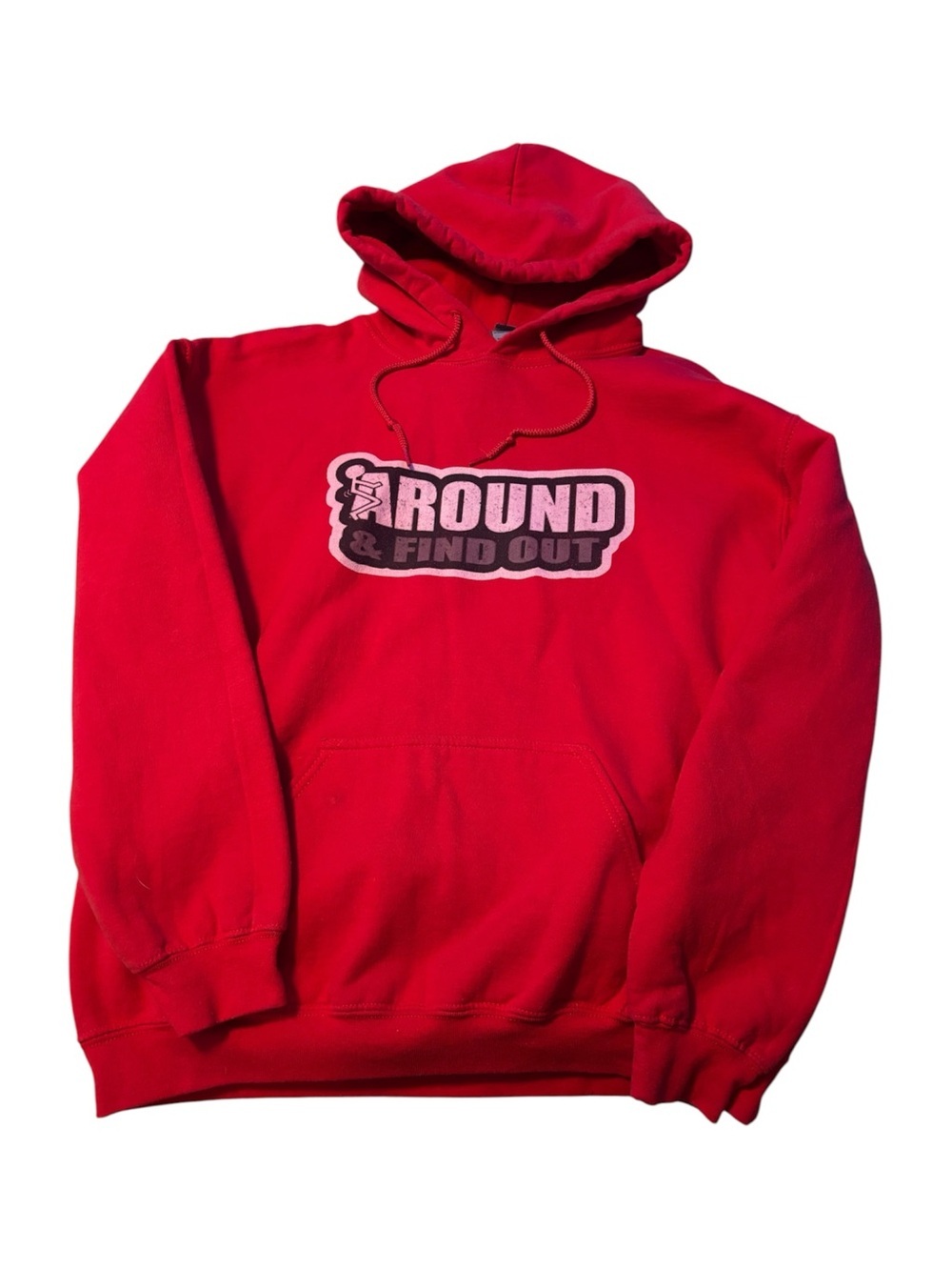 Around & Find Out Red Graphic Hoodie